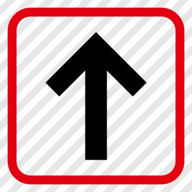 Vektör simgesi bir çerçeve içinde yukarı ok