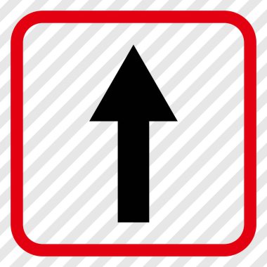 Vektör simgesi bir çerçeve içinde yukarı ok