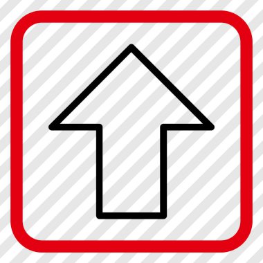 Vektör simgesi bir çerçeve içinde yukarı ok