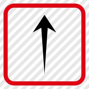 Vektör simgesi bir çerçeve içinde yukarı ok