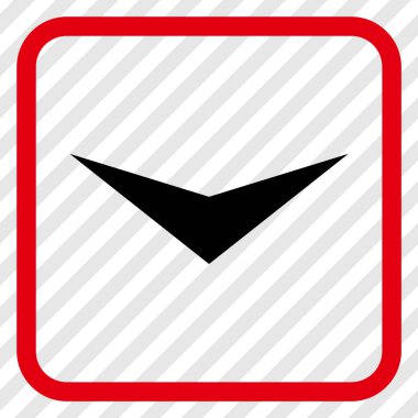 Vektör simgesi bir çerçeve içinde aşağı ok ucu