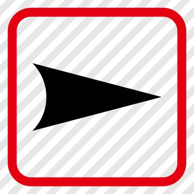 Ok ucu doğru vektör simgesi bir çerçeve içinde