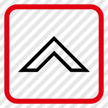 Vektör simgesi bir çerçeve içinde yukarı ok ucu