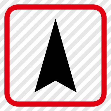 Vektör simgesi bir çerçeve içinde yukarı ok ucu