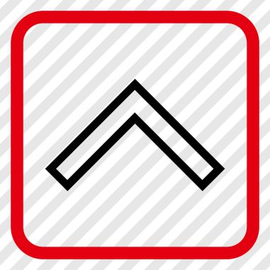 Vektör simgesi bir çerçeve içinde yukarı ok ucu