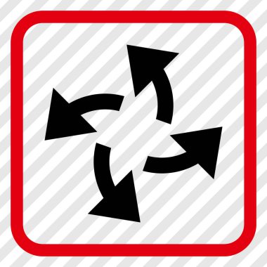 Santrifüj oklar bir çerçeve içinde simge vektör