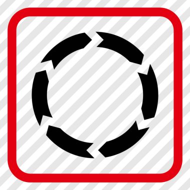 Dolaşım vektör simgesi bir çerçeve içinde