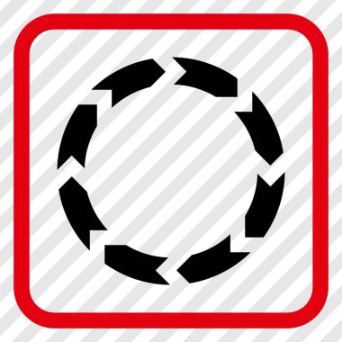 Dolaşım vektör simgesi bir çerçeve içinde