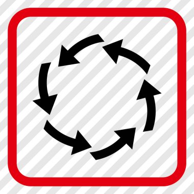 Dolaşım vektör simgesi bir çerçeve içinde