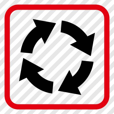 Dolaşım vektör simgesi bir çerçeve içinde