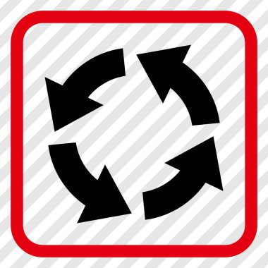 Dolaşım vektör simgesi bir çerçeve içinde