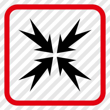 Sıkıştırma ok bir çerçeve içinde simge vektör