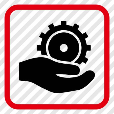 Geliştirme hizmeti vektör simgesi bir çerçeve içinde