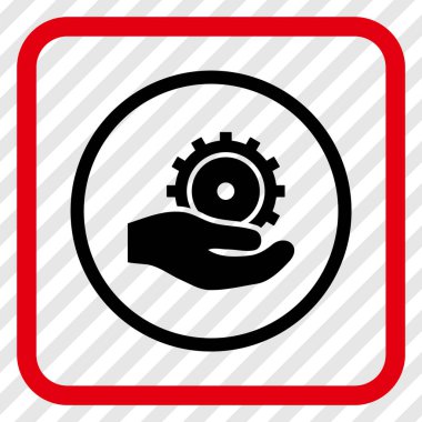 Geliştirme hizmeti vektör simgesi bir çerçeve içinde