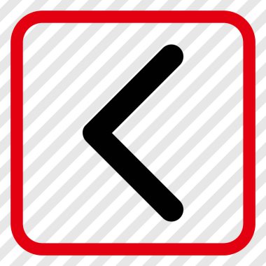 Yön sol vektör simgesi bir çerçeve içinde