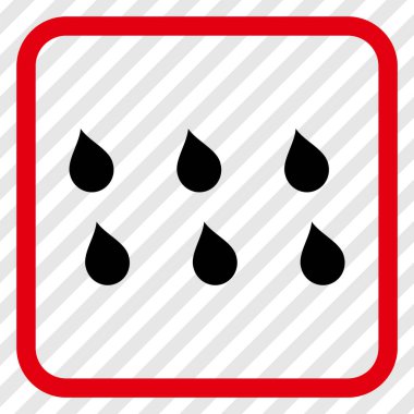 Damla vektör simgesi bir çerçeve içinde