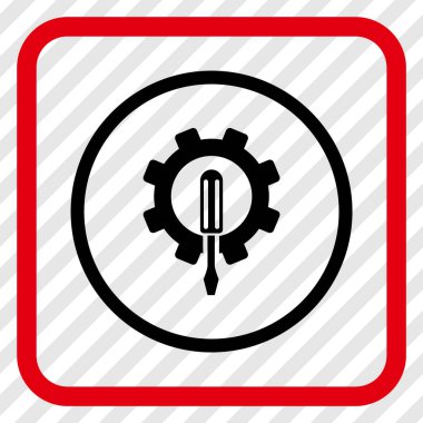 Bir çerçevedeki mühendislik vektör simgesi