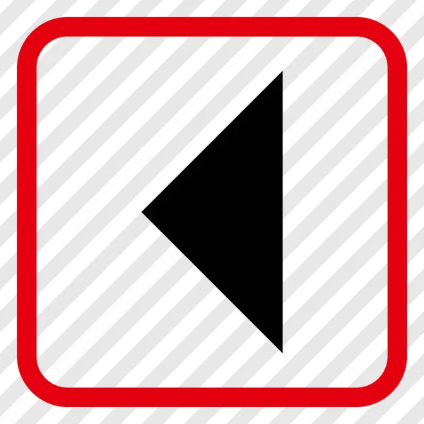 Arrowhead Left Vector Icon In a Frame — Stock Vector