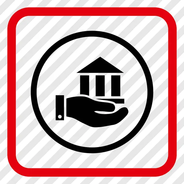 Vector pictogram van de dienst van de Bank In een Frame — Stockvector