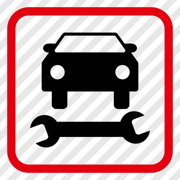 Bil reparation vektor ikonen i en ram — Stock vektor