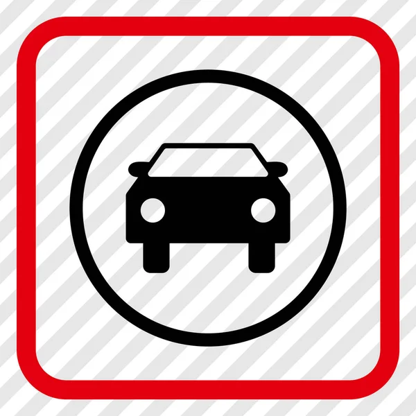 Car Vector Icon In a Frame — Stock Vector