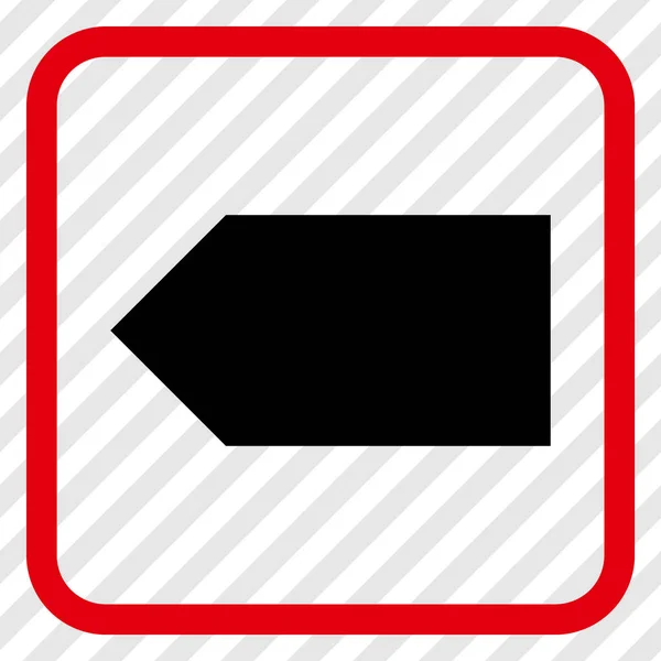 Direction Left Vector Icon In a Frame — Stock Vector