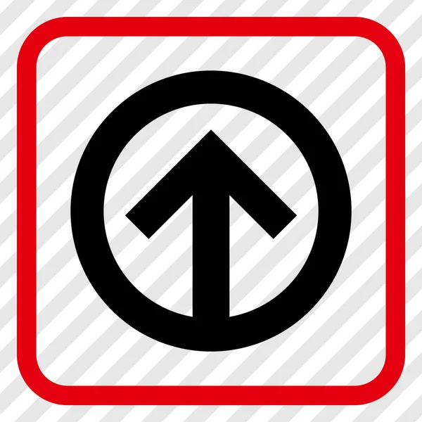 Direction Up Vector Icon In a Frame — Stock Vector