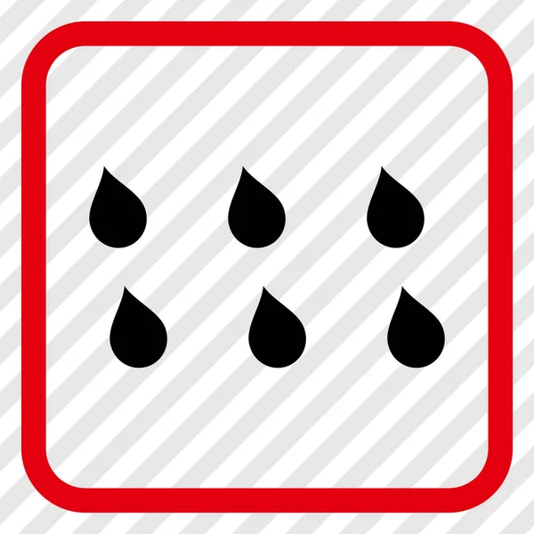 Drops Vector Icon In a Frame — Stock Vector