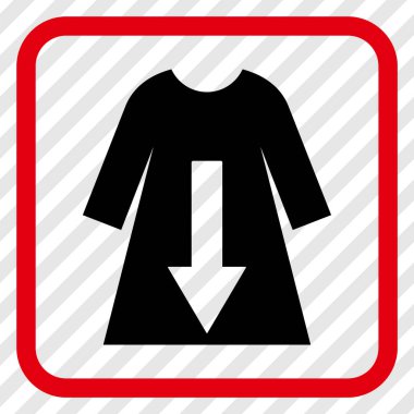 Download kadın elbise vektör simge bir çerçeve içinde