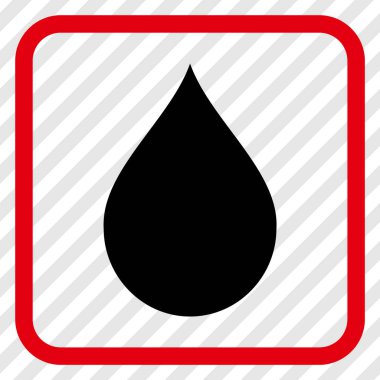 Damla vektör simgesi bir çerçeve içinde