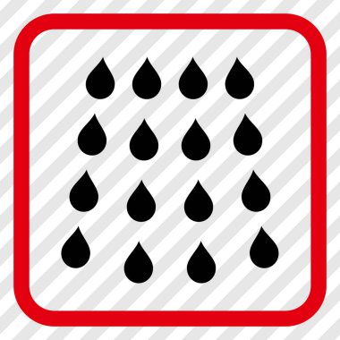 Damla vektör simgesi bir çerçeve içinde