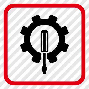 Bir çerçevedeki mühendislik vektör simgesi