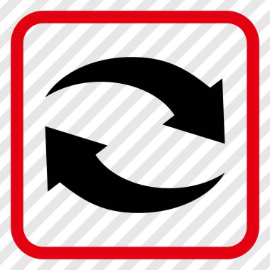 Exchange oklar bir çerçeve içinde simge vektör