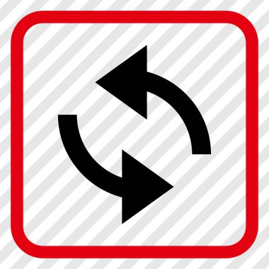 Exchange oklar bir çerçeve içinde simge vektör