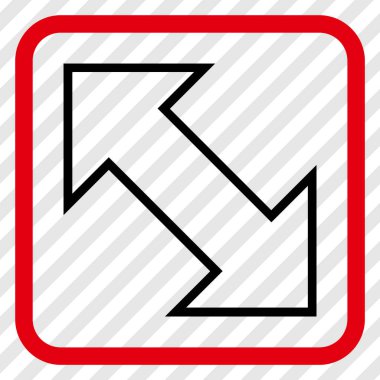 Exchange çapraz vektör simgesi bir çerçeve içinde