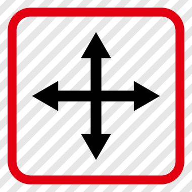 Genişletin okları vektör simgesi bir çerçeve içinde