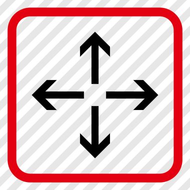 Genişletin okları vektör simgesi bir çerçeve içinde