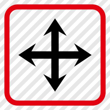 Genişletin okları vektör simgesi bir çerçeve içinde