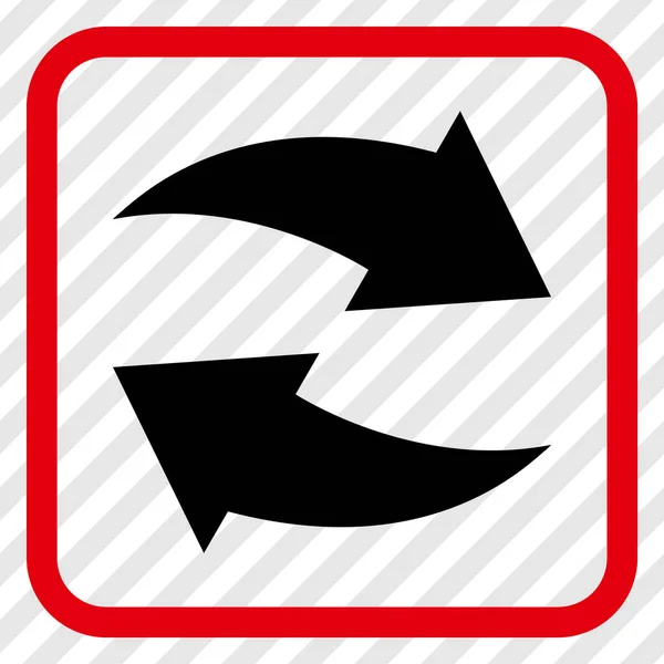 Exchange Arrows Vector Icon In a Frame — Stock Vector