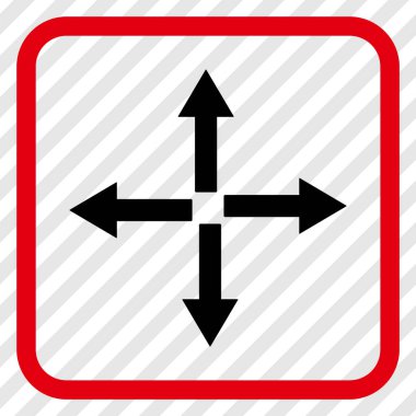 Genişletin okları vektör simgesi bir çerçeve içinde