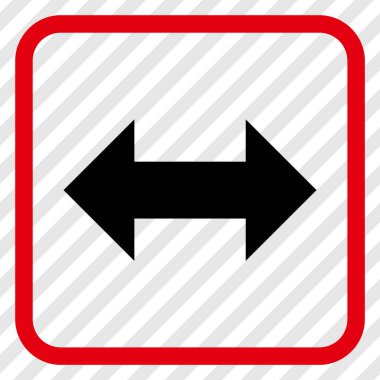 Yatay Exchange oklar bir çerçeve içinde simge vektör