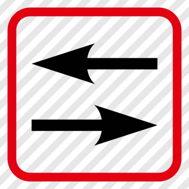 Yatay Exchange oklar bir çerçeve içinde simge vektör