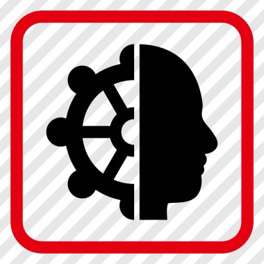 Akıl vektör simgesi bir çerçeve içinde