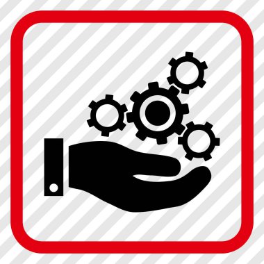 Mekanik Servisi vektör simgesi bir çerçeve içinde