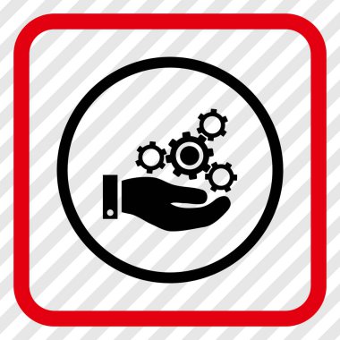 Mekanik Servisi vektör simgesi bir çerçeve içinde