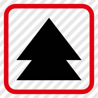 Vektör simgesi bir çerçeve içinde yukarı çıkar