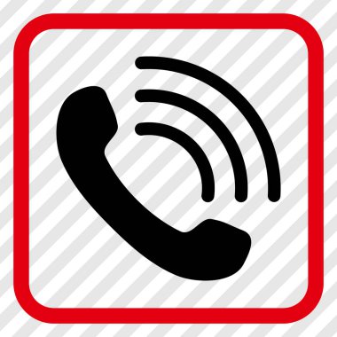 Telefon vektör simgesi bir çerçeve içinde