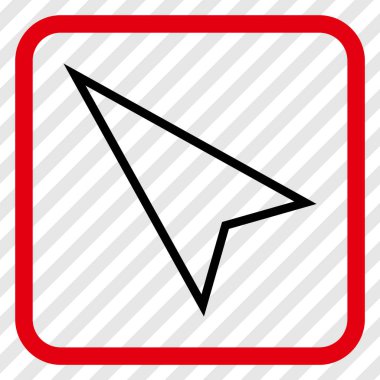 İşaretçi yaptı vektör simgesi bir çerçeve içinde yukarı