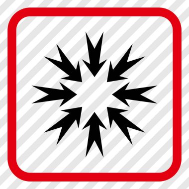 Basınç oklar bir çerçeve içinde simge vektör