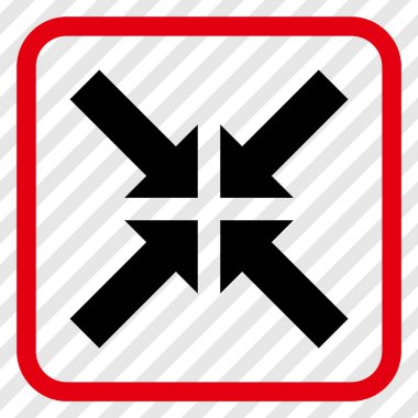 Basınç oklar bir çerçeve içinde simge vektör